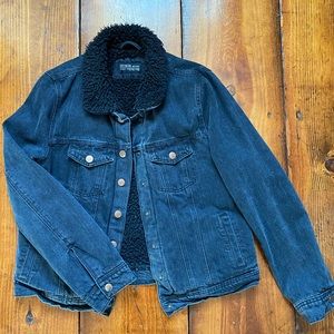 Black denim jean jacket